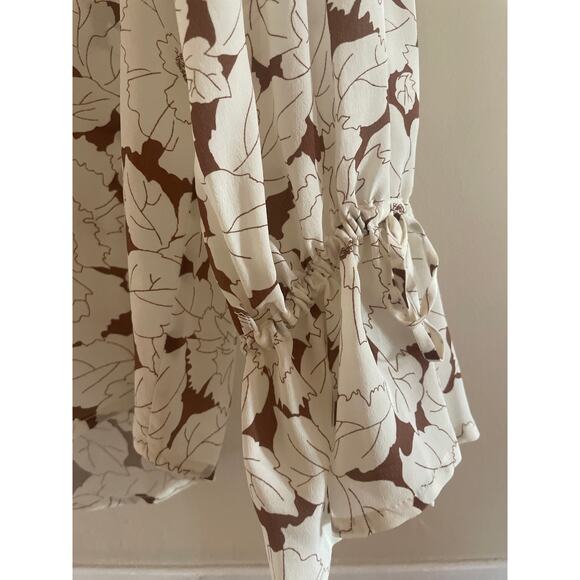 CHRISTY LYNN ($375 from Revolve) Printed 1005 Silk Peasant Blouse size S Small - Picture 3 of 5